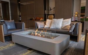 table basse en acier inoxydable