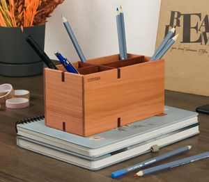 organisateur de bureau en bois 1