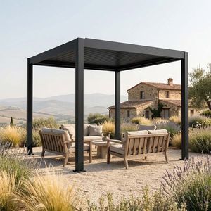 pergola ancrée au sol