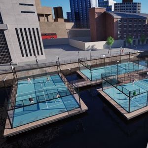terrain multisports flottant