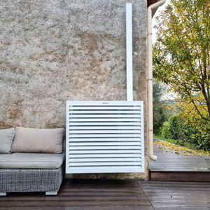cache climatiseur en aluminium