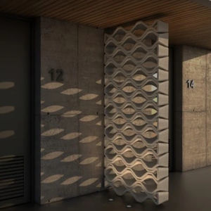 panneau décoratif. en béton