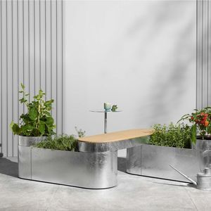 jardinière en acier galvanisé