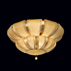 plafonnier classique / rond / en verre de Murano / en métal