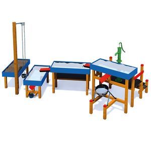 jeu de sable et eau en bois