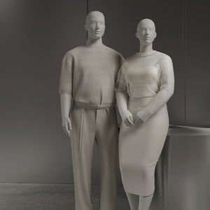 mannequin de vitrine couple