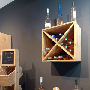 casier à bouteilles en bois massif