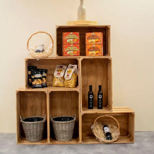 boîte de rangement en bois massif