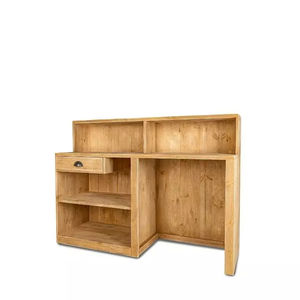 banque d'accueil en bois massif