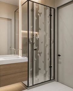 panneau en verre avec sablage