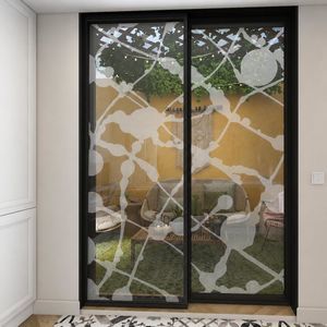 panneau en verre avec sablage
