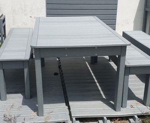 ensemble table et bancs contemporain
