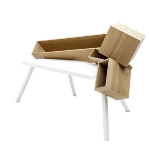 bureau en chêne / en MDF / contreplaqué / design original