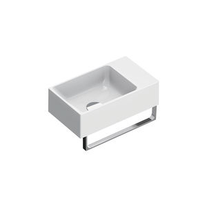 vasque suspendue / rectangulaire / en céramique / contemporaine