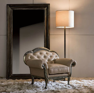 miroir mural / classique / rectangulaire / en bois
