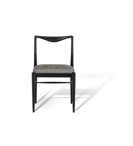 chaise classique / tapissée / en tissu / en bois