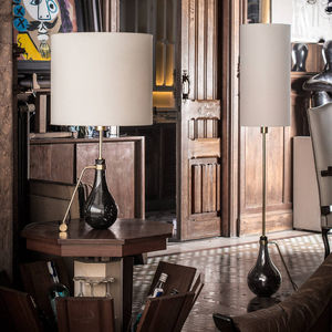 lampe de table / classique / en laiton / en nickel