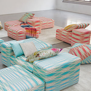 tissu d'ameublement / à motif géométrique / multicolore / en Trevira CS®
