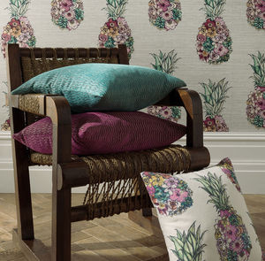 tissu d'ameublement / à motif / en polyester / en coton