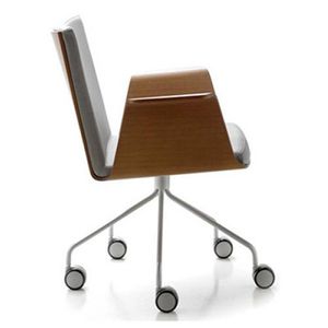 chaise de bureau contemporaine / à roulettes / pivotante / avec accoudoirs