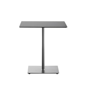 table bistrot contemporaine / en acier / en cristal / carrée