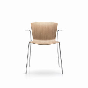 chaise contemporaine / avec accoudoirs / tapissée / en polypropylène