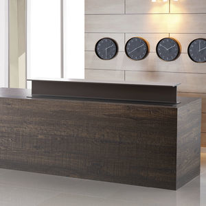 banque d'accueil en bois