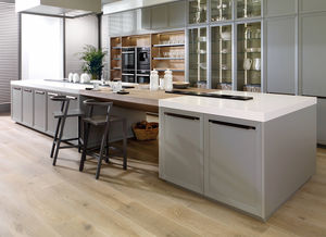 cuisine en Solid Surface / contemporaine / en chêne / agglomérée