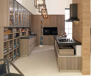 cuisine contemporaine / en aluminium extrudé / en stratifié / en ABS
