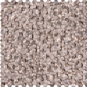 mosaïque d'intérieur / murale / en métal / hexagonale