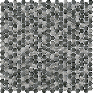 mosaïque d'intérieur / murale / en métal / hexagonale
