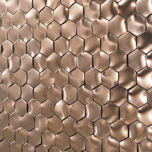 mosaïque d'intérieur / murale / en métal / hexagonale