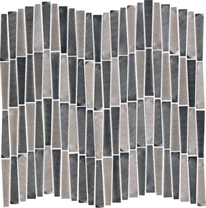 mosaïque d'intérieur / murale / en aluminium / rectangulaire