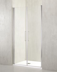 paroi de douche battante / rectangulaire / en verre / résidentielle