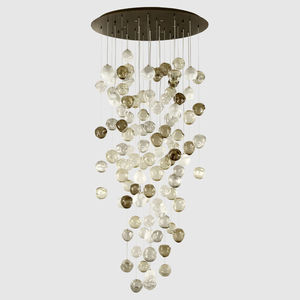 lustre contemporain / en verre soufflé / en verre de Murano / à LED