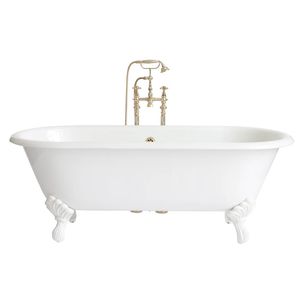 baignoire sur pieds / ovale / en fonte