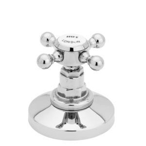 robinet d'arrêt de douche / en métal chromé / de salle de bain / 1 trou