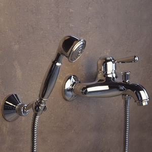 mitigeur de douche / pour baignoire / en métal chromé / 2 trous