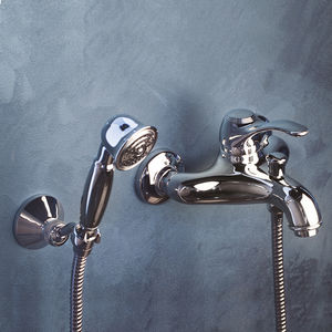 mitigeur de douche / pour baignoire / mural / en métal chromé