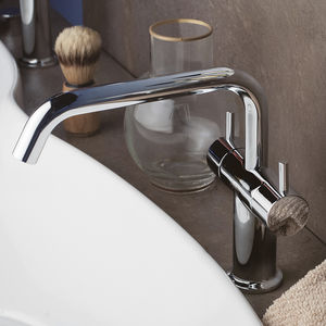 mélangeur pour vasque / à poser / en métal chromé / de salle de bain