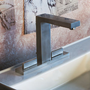 mélangeur pour vasque / à poser / en métal chromé / de salle de bain