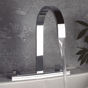 mélangeur pour vasque / à poser / en métal chromé / de salle de bain