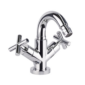mélangeur pour bidet / à poser / en métal chromé / de salle de bain