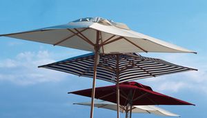 parasol professionnel / en bois massif / en tissu