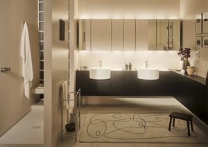 armoire de toilette à miroir avec éclairage intégré 1