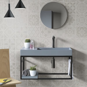 console pour lavabo en métal