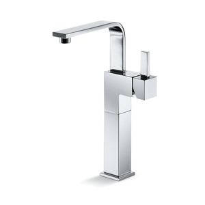 mitigeur pour vasque / en métal / 1 trou / à bec orientable