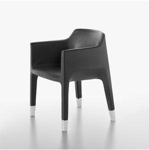 chaise contemporaine / tapissée / avec accoudoirs / en tissu