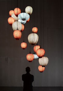suspension / contemporaine / en soie / dimmable