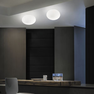 plafonnier contemporain / ovale / en verre soufflé / à LED
